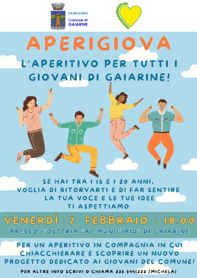 Aperigiova! L’APERITIVO PER TUTTI I GIOVANI DI GAIARINE